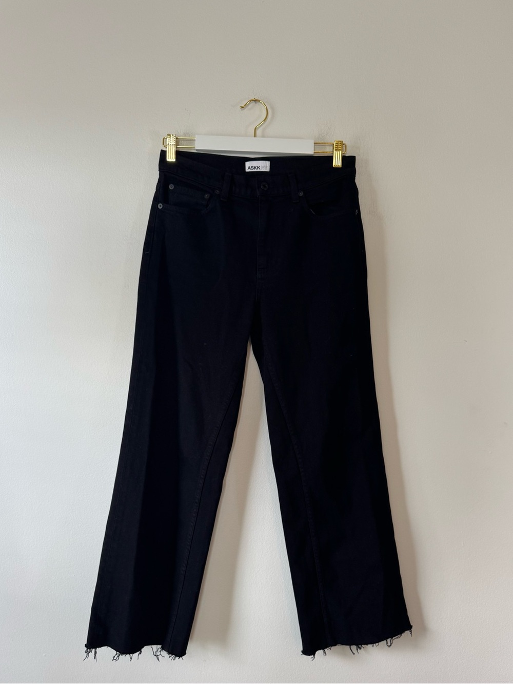 ASKK NY Crop Wide Leg Jeans Black - Picture 2 of 13